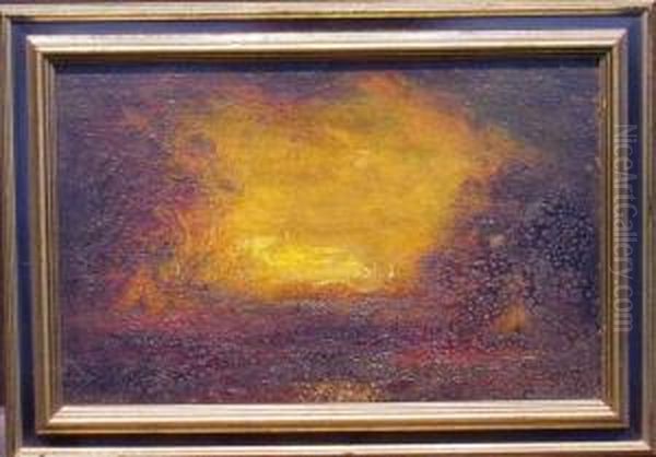 Sunset Landscape Oil Painting by Ralph Albert Blakelock