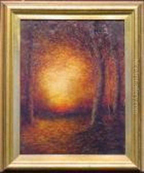 Forest Interior, Sunset Oil Painting by Ralph Albert Blakelock