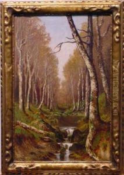 Adirondack Scene Oil Painting by Ralph Albert Blakelock