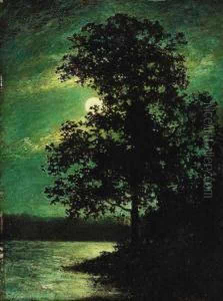 Moonlight Landscape Oil Painting by Ralph Albert Blakelock