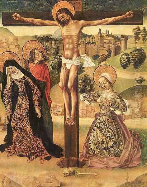 Crucifixion c. 1500 Oil Painting by Master of Budapest