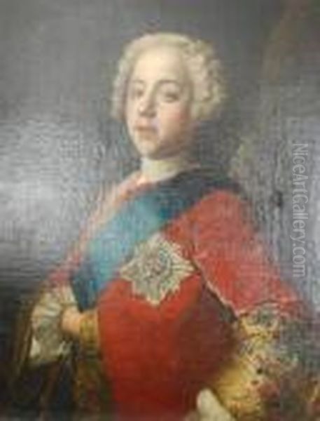 Half-length Portrait Of Bonnie Prince Charlie Oil Painting by Louis Gabriel Blanchet