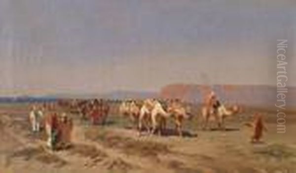 La Caravana Oil Painting by Juan Manuel Blanes