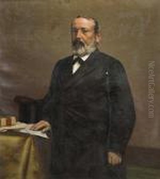 Don Francisco Vidiella Oil Painting by Juan Manuel Blanes