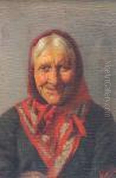 Anciana Sonriendo Oil Painting by Juan Manuel Blanes