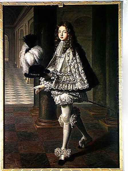 Louis Alexandre de Bourbon, Count of Toulouse in the Costume of a Novice of the Order of the Holy Spirit, 1693 Oil Painting by Louis de, the Younger Boulogne