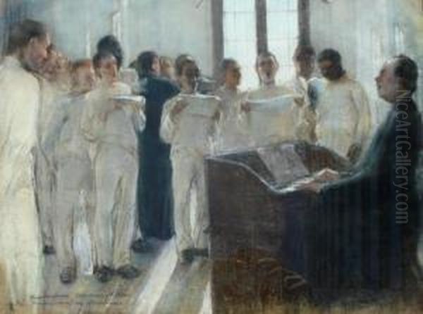 Coro De La Penitenciaria Oil Painting by Pedro Blanes Viale