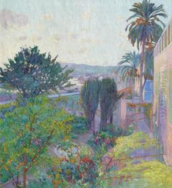 Vista Desde Su Casa Paterna-mallorca Oil Painting by Pedro Blanes Viale