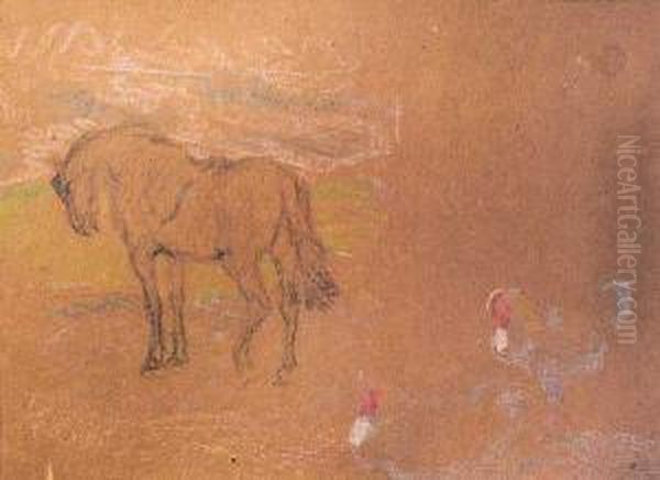 Estudio De Caballo Oil Painting by Pedro Blanes Viale