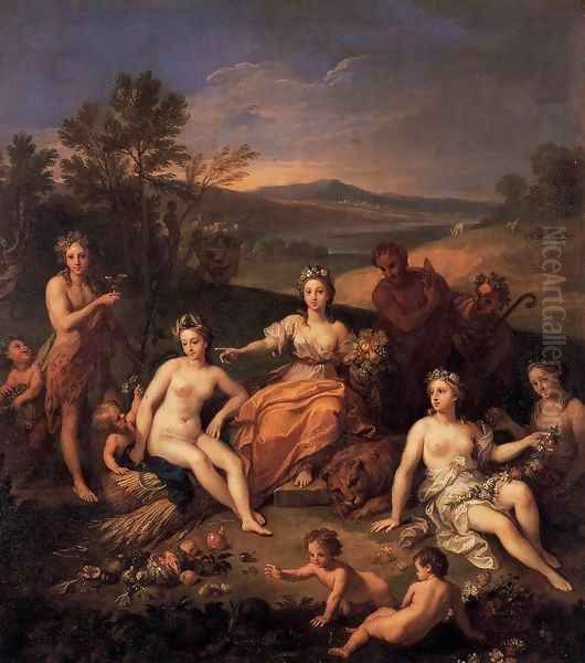 Earth Oil Painting by Louis de, the Younger Boulogne