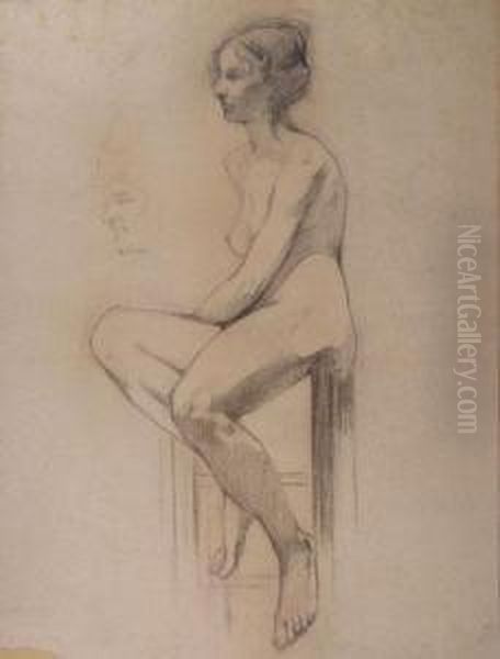 Desnudo Femenino Oil Painting by Pedro Blanes Viale