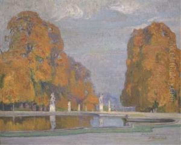 Vue Du Parc De Saint-cloud Oil Painting by Pedro Blanes Viale