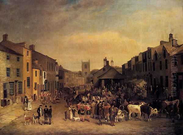 The Skipton Fair Of 1830 Oil Painting by Thomas Burras