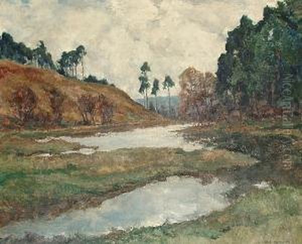 Marsh And Woodland Oil Painting by Wilhelm Blanke