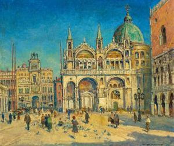 Veduta Di Venezia Oil Painting by Wilhelm Blanke