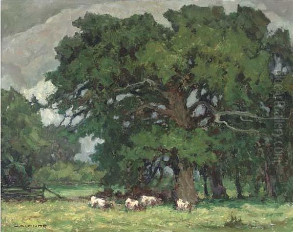 Cattle Grazing In The Shade Oil Painting by Wilhelm Blanke