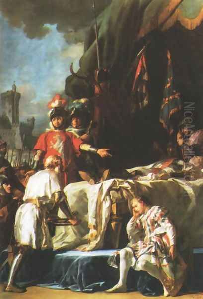 Respect for Virtue: Honours Bestowed on Constable Du Guesclin by the Town of Randon Oil Painting by Nicolas Guy Brenet