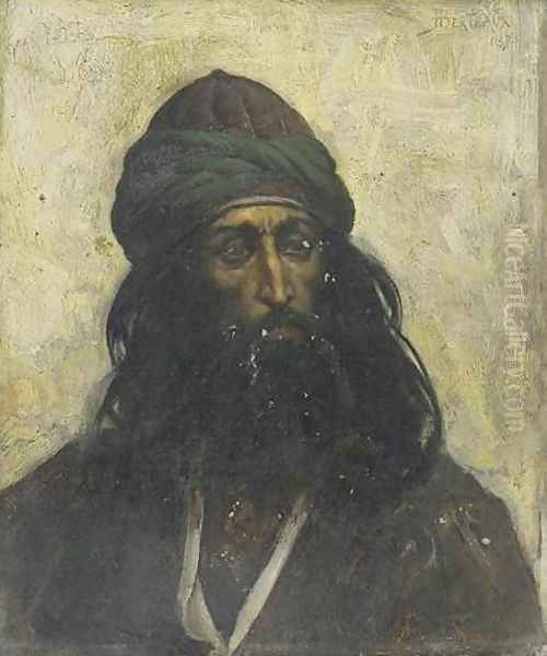 Dervish (Un derviche) Oil Painting by Hippolyte-Dominique Berteaux