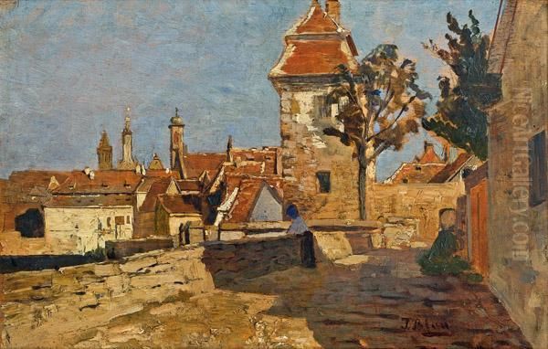 Rothenburg Ob Der Tauber Oil Painting by Tina Blau