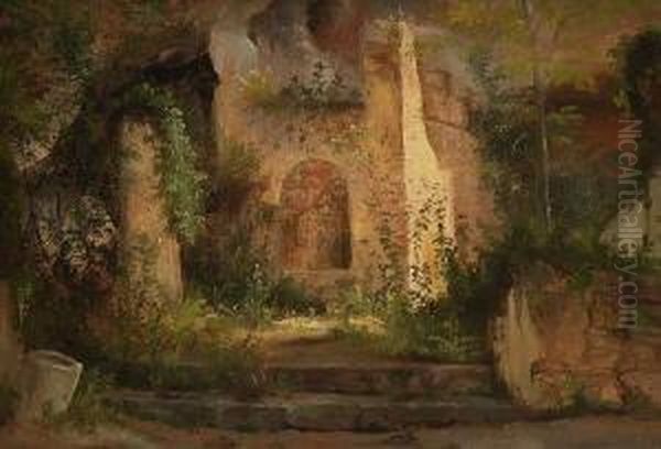 Ruine Im Wald Oil Painting by Karl Blechen