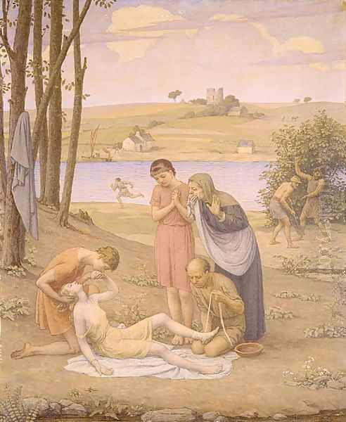 Eurydice Bitten by the Snake 1930 Oil Painting by Bryson Burroughs