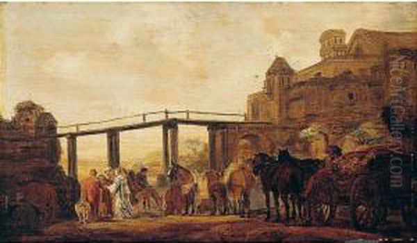 The Departure For Canaan Oil Painting by Gerrit Claesz Bleker