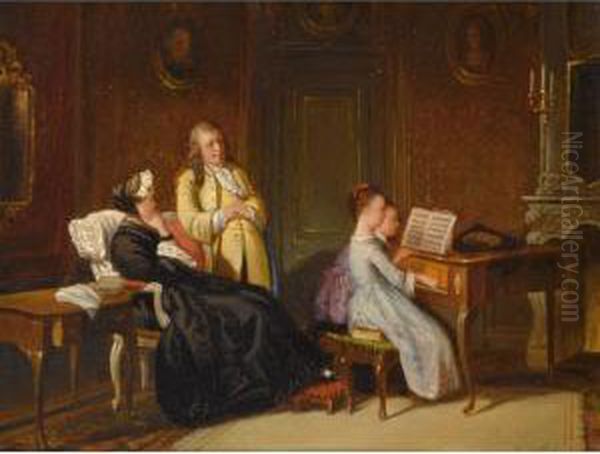 The Recital Oil Painting by David Bles