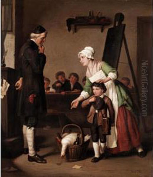 The Schoolmaster's Privilege Oil Painting by David Bles