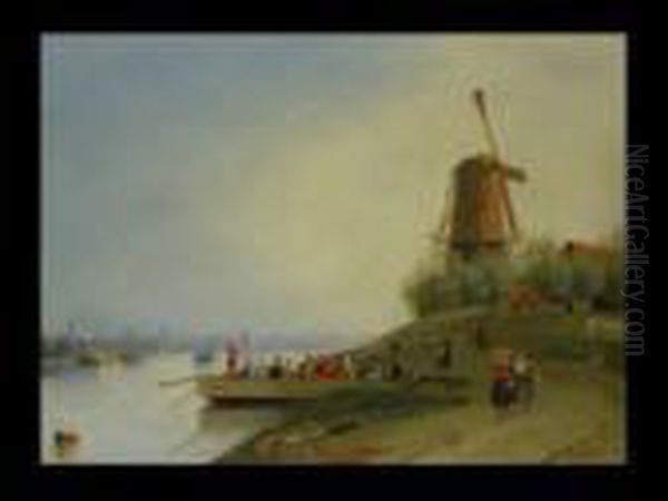 Die Uberfahrt Oil Painting by Joseph Bles