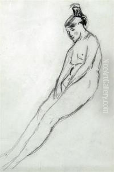 Female Nude Oil Painting by Martin Bloch