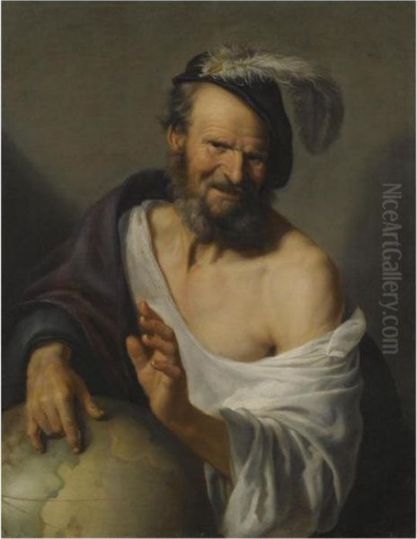 Democritus Oil Painting by Hendrick Bloemaert