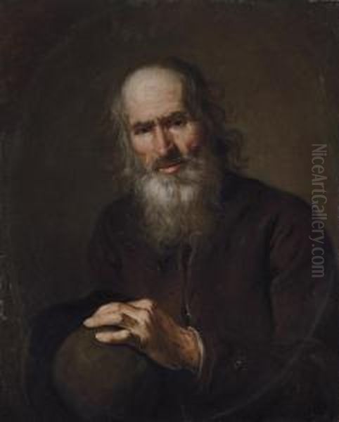 A Bearded Man, Half-length Oil Painting by Hendrick Bloemaert