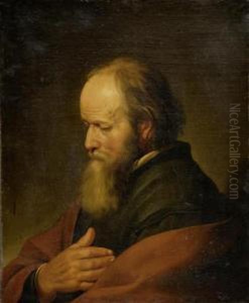 Portrait Eines Bartigen Mannes. Oil Painting by Hendrick Bloemaert