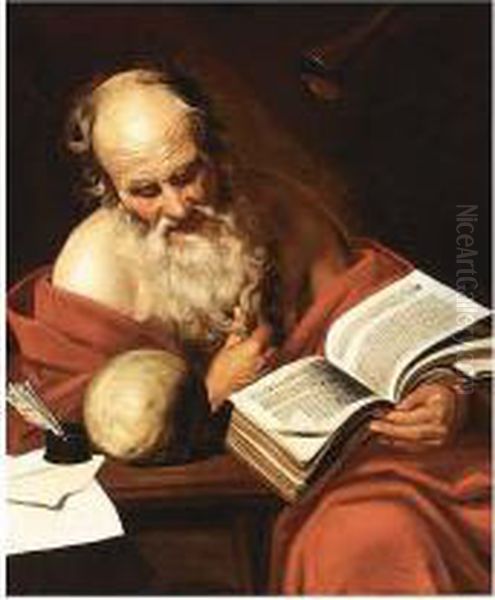 St. Hieronymus Oil Painting by Hendrick Bloemaert