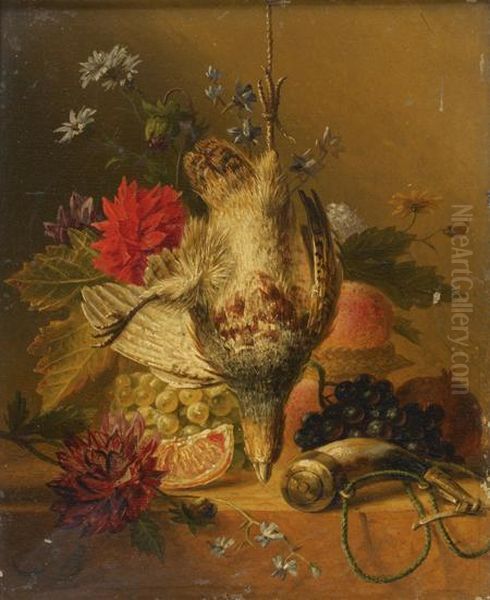 Nature Morte A La Perdrix Grise Oil Painting by Arnoldus Bloemers