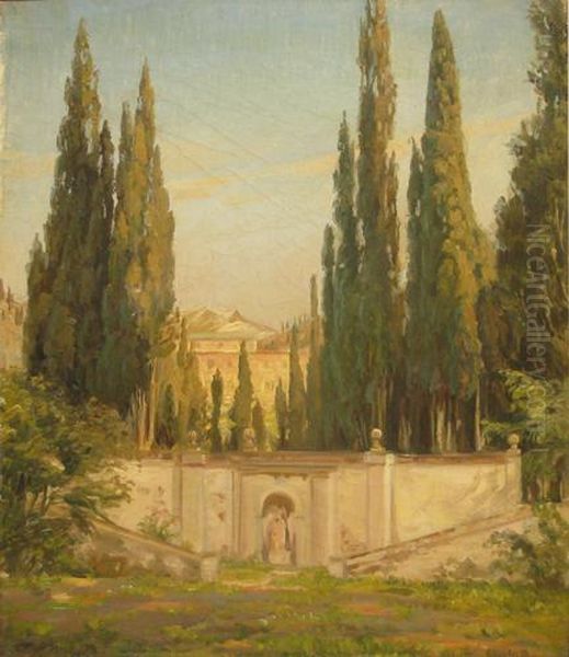 Peisaj Italian Oil Painting by Gerhard Lichtenberg Blom