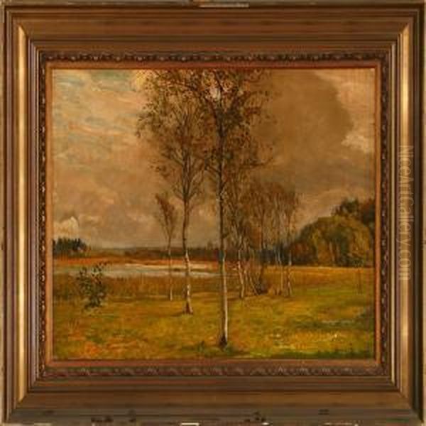 Landskab Ved Gurre So Oil Painting by Gerhard Lichtenberg Blom