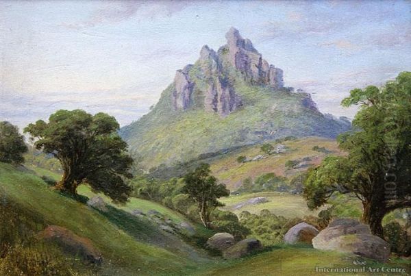 Mt Manaia, Whangarei Oil Painting by Charles Blomfield