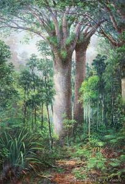 Kauri Park, Kaipara Oil Painting by Charles Blomfield