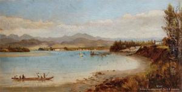 Tauranga Direct From Nature Oil Painting by Charles Blomfield