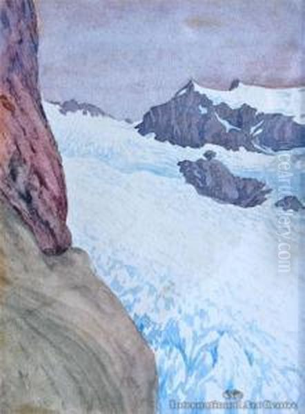 Fox Glacier Oil Painting by Charles Blomfield