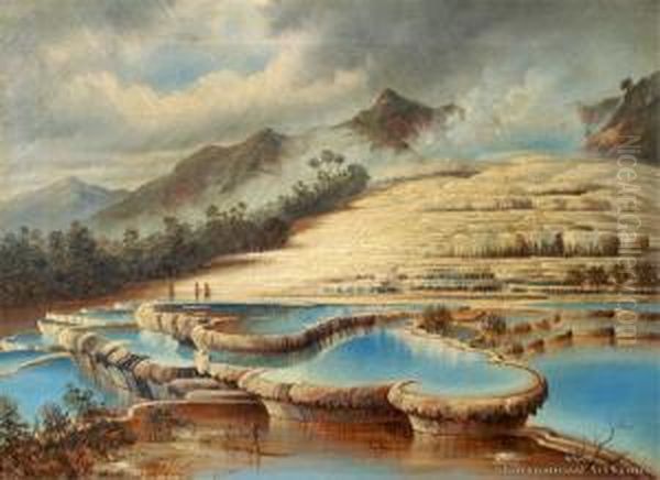 The White Terraces Oil Painting by Charles Blomfield