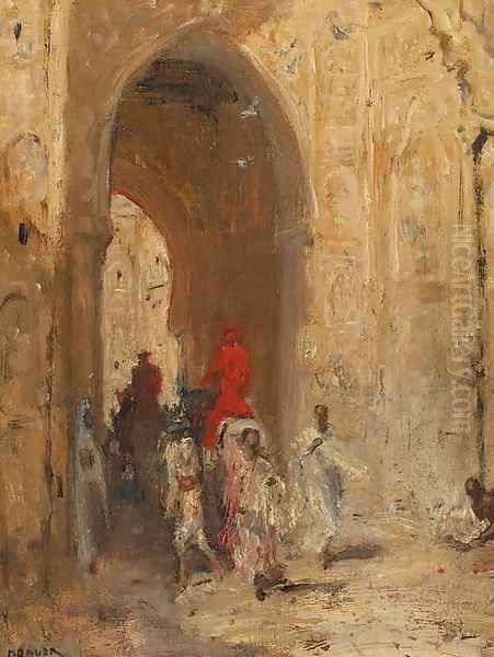 Poort in Jeypur Oil Painting by Marius Bauer