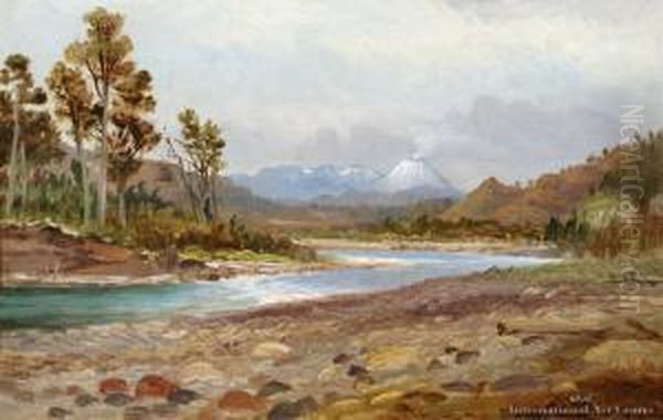 Ngauruhoe And Tongariro Oil Painting by Charles Blomfield