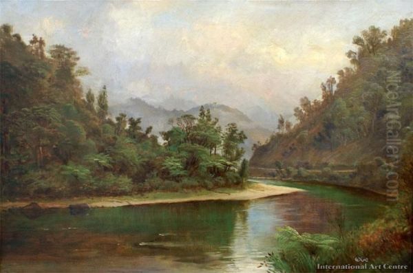 Wanganui River Oil Painting by Charles Blomfield