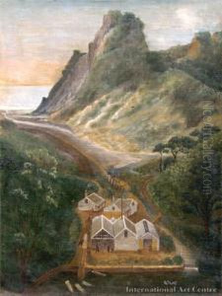 Shaws Sawmill, Karekare Oil Painting by Charles Blomfield