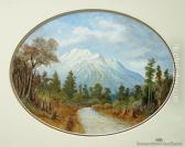 Towards Mount Tutoko, Hollyford Valley Oil Painting by Charles Blomfield