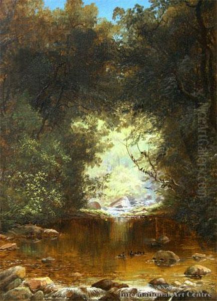 Bush & Stream Oil Painting by Charles Blomfield