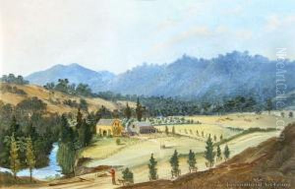 Manders Mill, Waitakere Oil Painting by Charles Blomfield