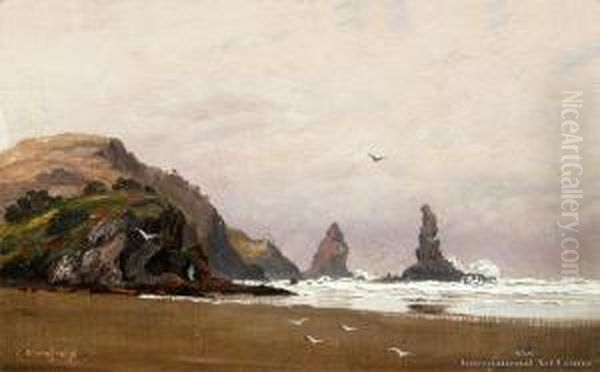 Bethells Beach Oil Painting by Charles Blomfield